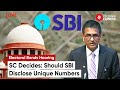 Supreme court on electoral bonds sc on if sbi should disclose electoral bond unique numbers