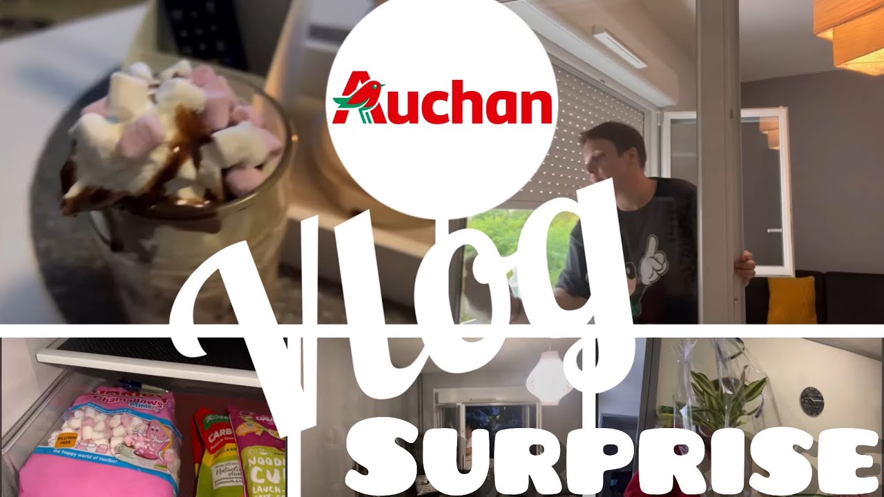Vlog & surprise 🌷 pour maman & Auchan & mon repas & maman avec son trie 🤣