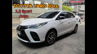 2022 TOYOTA YARIS HATCHBACK 1.2 SPORT AUTO สีขาว AIRBAG, ABS เบาะหนัง พวงมาลัยมัลติ