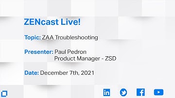 ZENcast Live! ZENworks Agent Troubleshooting