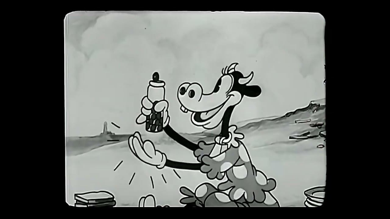 8k』ミッキーマウスB&W No.34 ミッキーの浜辺騒動 The Beach Party
