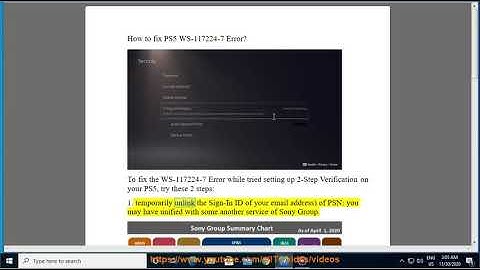 Fix PS5 WS-117224-7 Error
