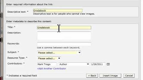 Adding Text Items in eCollege