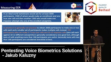 AppSec EU 2017 Pentesting Voice Biometrics Solutions by Jakub Kaluzny