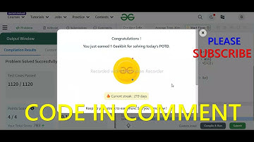GFG POTD 02/04/2024 IN C++ MOST IMPORTANT INFORMATION | CODE IN COMMENT #geeksforgeeks #gfg #potd
