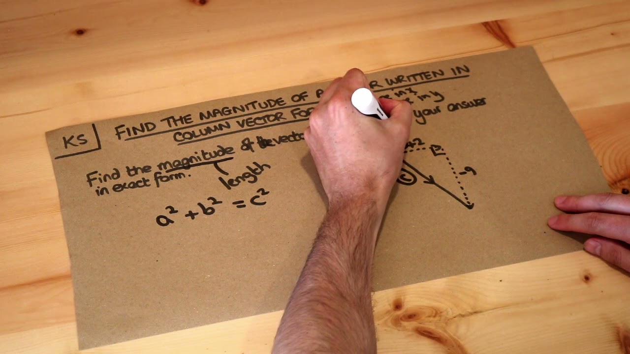 Key Skill - Find the magnitude of a vector written in column vector form.