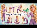 Rapunzel's Fun Flexibility Yoga for Kids | Build Balance & Stretch with Rapunzel 🌸 | Stretching