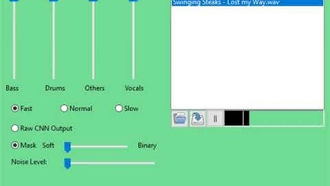 Fast Music Source Separation Prototype - Demo