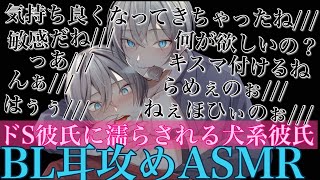 【BLボイス耳鳴めASMR】ドS彼氏にキスマ付けられ声が漏れちゃう犬系彼氏は最後までされるりねふ、めねふASMR立体音響バイノーラル録音