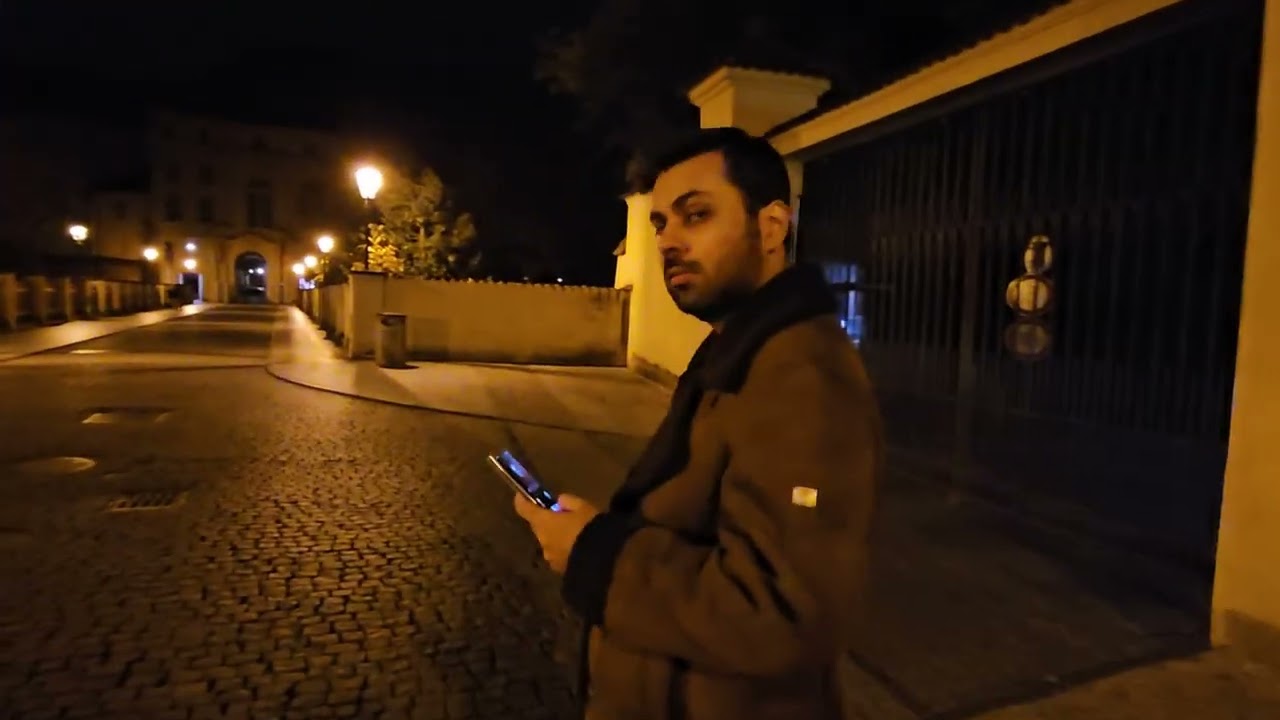 prague castle at night