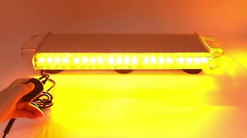 25.5" 48W TIR Emergency Low Profile Roof Beacon Magnetic Mount Light Bar with cigarette lighter plug