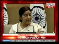 Sushma presents foreign policy report