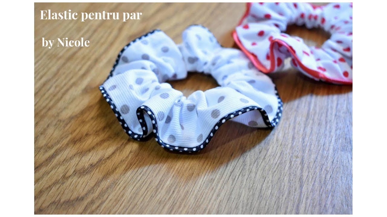 Elastic pentru par cu banda decorativa textila - Curs de croitorie
