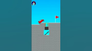 Draw Bridge Game 😳🚗 - Android Gameplay  #shorts