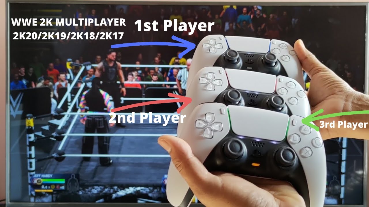 PS5 : How to Add more than one DualSense controller to play WWE 2K  Multiplayer - 2K20/2K19/2K18/2K17 