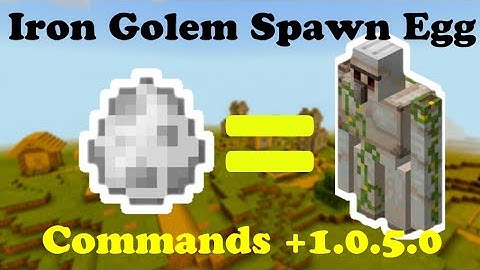 How To Make Iron Golem Spawn Egg In MCPE (Command Blocks) +1.0.5.0
