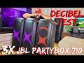 What I Learned from 1 vs 2 vs 3 JBL Partybox 710 Decibel Test!