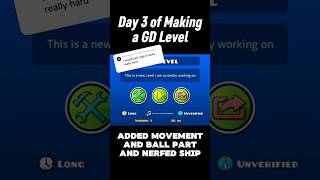 Part 3 of Making a GD Level #gd #geometrydash #level #shortvideo #youtube #youtubeshorts #creator