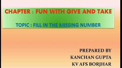 NCERT Class 3 Maths Fun with give and take