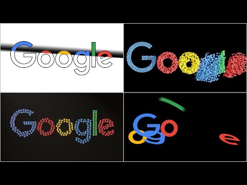 Google Logo Intro Compilation - balls, jumps, cubes and outlines