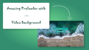 Preloader Animation with video Background Using CSS and JQuery | Coding ARK