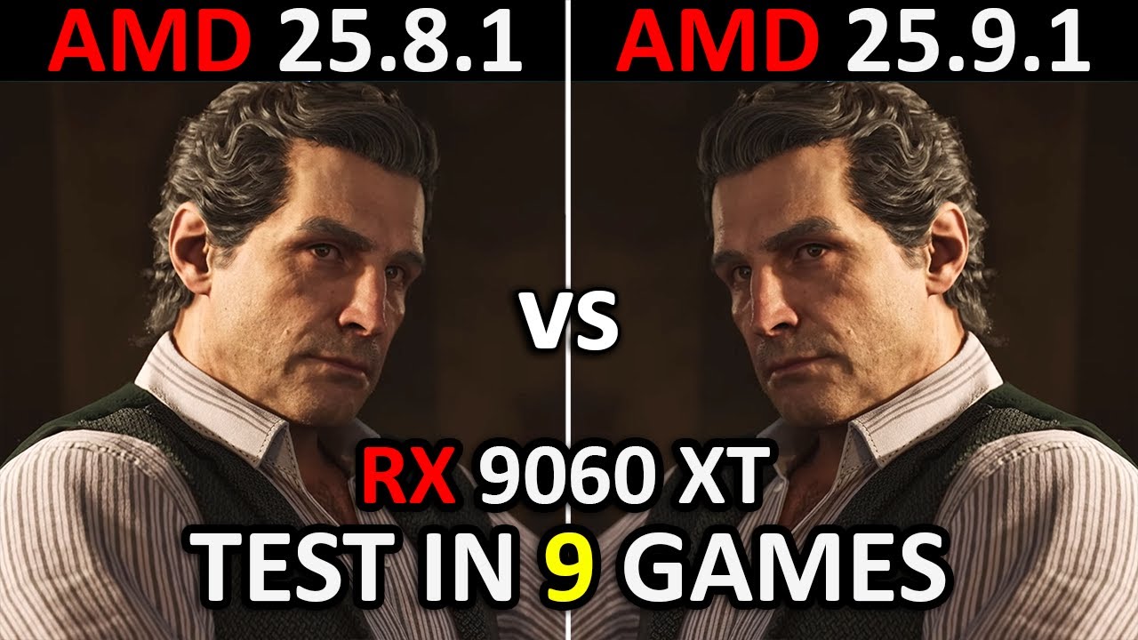AMD Drivers (25.8.1 vs 25.9.1) RX 9060 XT | Test in 9 Games | 2025