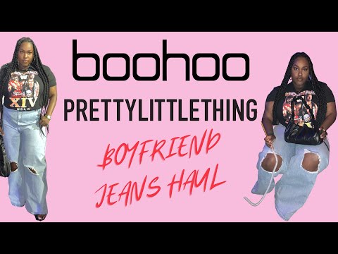 Plus Size Jeans Haul | Mom Jeans | Boyfriend Jeans | Boohoo | Pretty Little Thing
