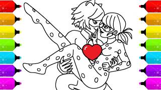 🔥 Miraculous Ladybug & Cat Noir Marker Transformation ✨ | Satisfying Art Process screenshot 1