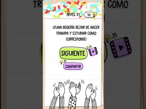 Brain Test nivel 51, 52, 53, 54, 55, 56, 57, 58, 59, 60 Solución | Español