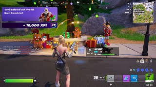 Fortnite - Travel Distance With Icy Feet Winterfest Quests