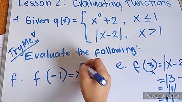 General Mathematics Q1 Module 1 Lesson 2 Evaluating Functions Part2