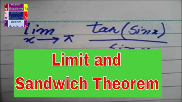 Find limit of tan(sinx)/sinx as x approaches to π with sandwich theorem_Azeem Academy