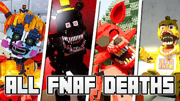 All FNAF Animatronic Deaths in Mincraft (1-6) [Dany Fox Addons]