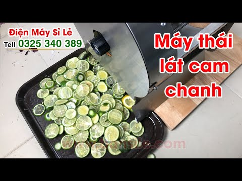 Video Máy thái lát, máy cắt lát, máy xắt lát chanh - cam,... - youtube
