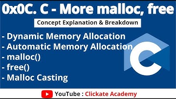 Memory Allocation & Free in C Programming | 0x0C. C - More malloc, free