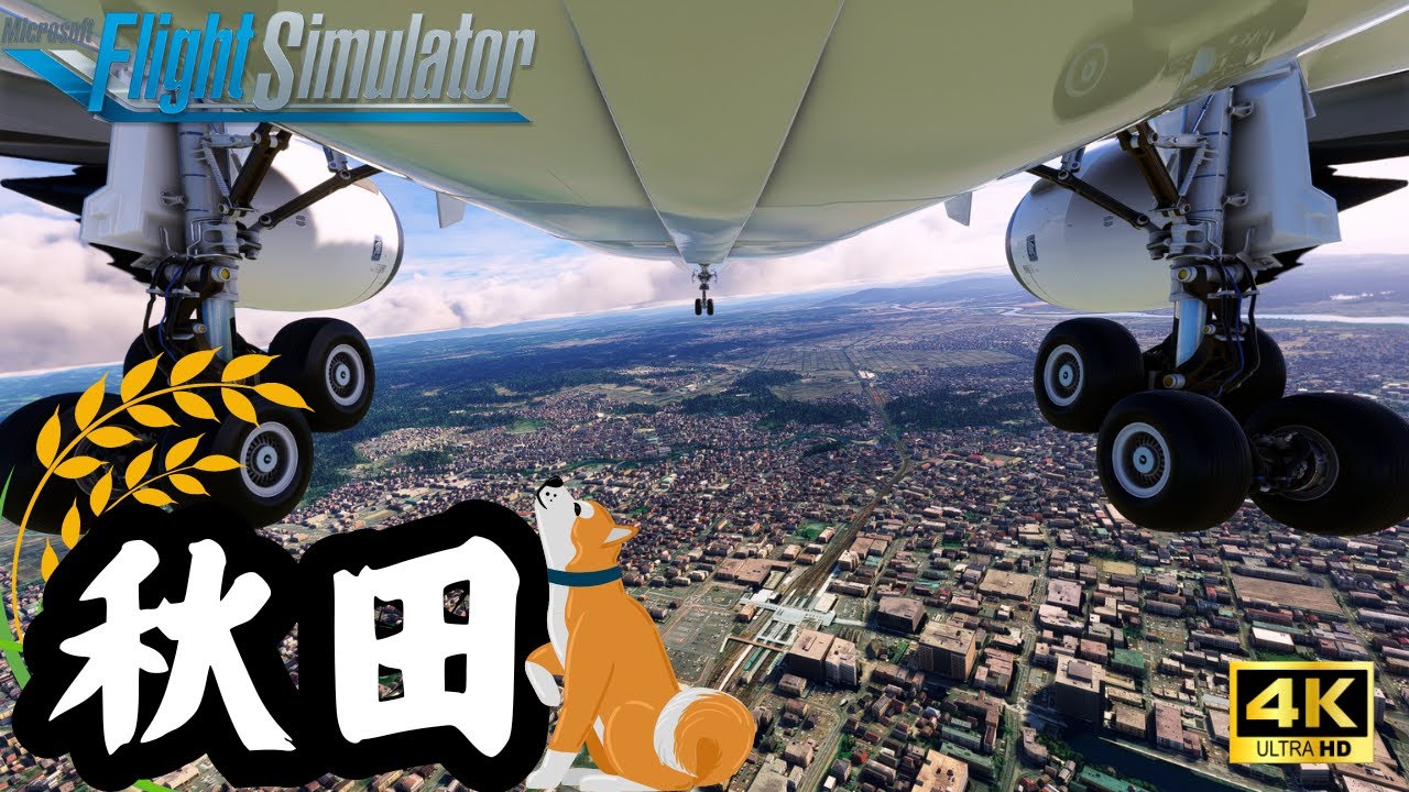 【秋田空港】B787で秋田空港へ着陸してみた！視聴者様リクエスト１！ #フライトシミュレーター #msfs2020 #飛行機 #旅行#着陸 #秋田 #東北 #秋田県 #秋田犬