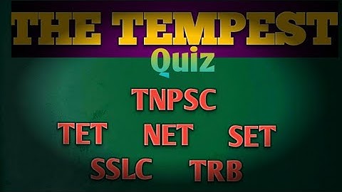 The Tempest  Quiz