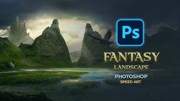 Creating a Fantasy Landscape Photoshop Art | Photo Manipulation | Speed Art