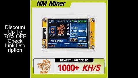NMMiner NerdMiner V2 Hashrate Lucky Miner ESP32 2.8inch Smart Display Crypto Solo Lottery 1010KH/s B