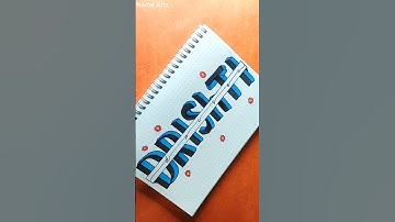 "DRISHTI" Name Lettering with beginners 🌸💫 #calligraphy #namelettering #shaorts #creativeart