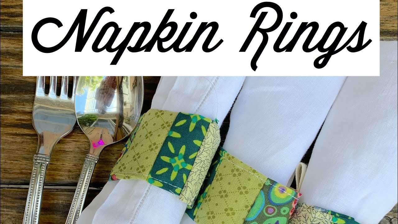 Easy to sew napkin rings-scrappy napkin rings-DIY napkin rings