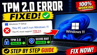 How To Fix “The PC Must Support TPM 2.0” Error While Installing Windows 11 | Step by step | trending