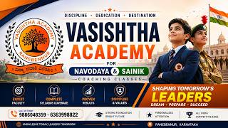 VASISHTHA NAVODAYA-SAINIK COACHING CLASSES RANEBENNUR ADMISSION OPEN FOR 2026