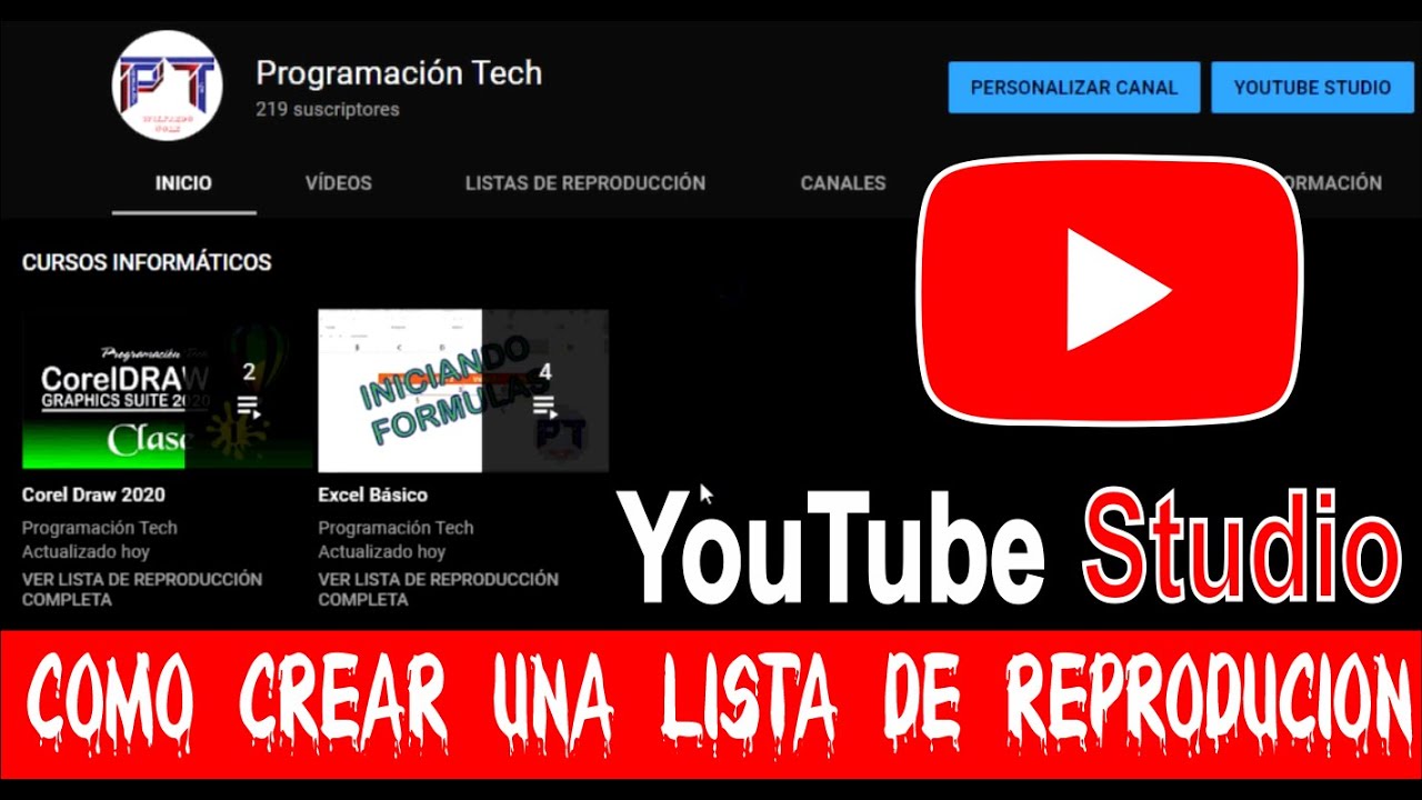 🔴 Cómo Crear Listas de Reproducción en Youtube Studio 2020 - YouTube