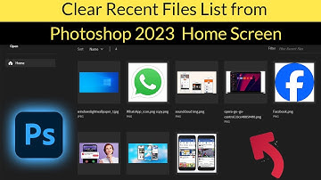 How to Clear Recent Files from Adobe Photoshop 2023 Home Screen?