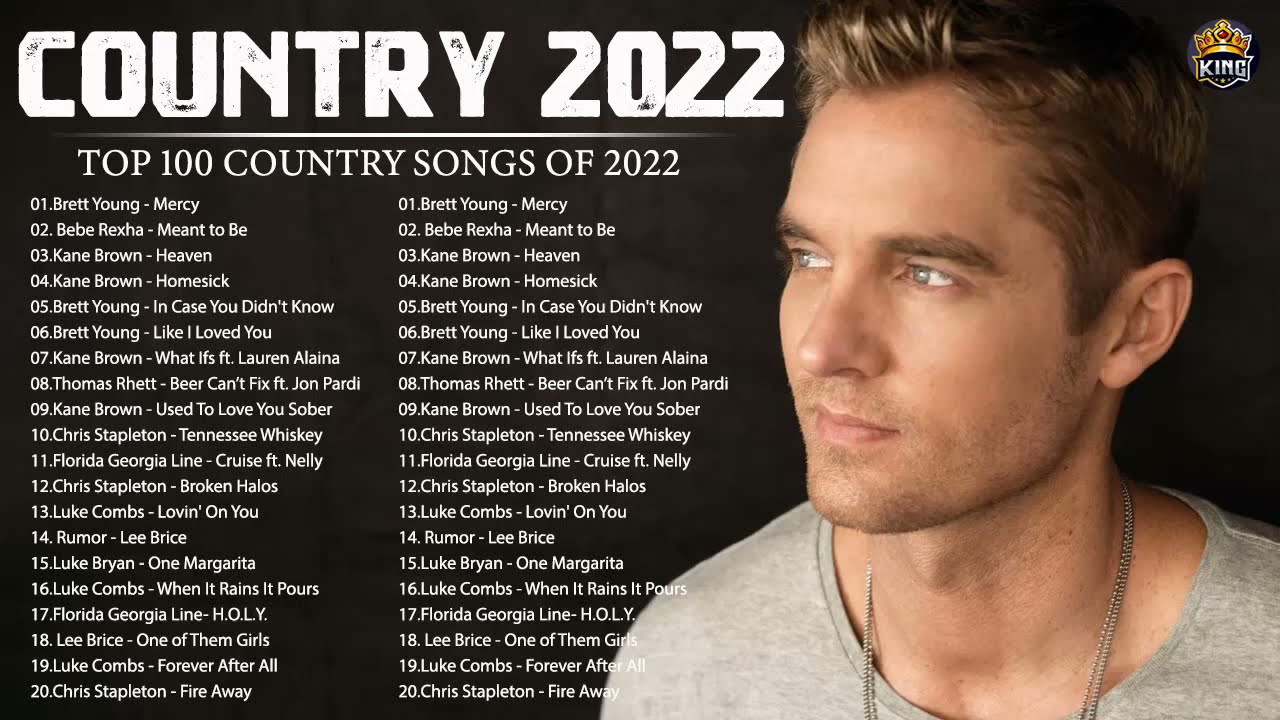 Brett Young, Luke Combs, Blake Shelton, Luke Bryan, Morgan Wallen - Country Music Playlist 2022