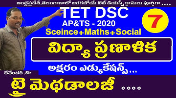 విద్యా ప్రణాళిక || Tri Methods in Telugu For Dsc || Ap Telangana Dsc Sa Sgt Classes