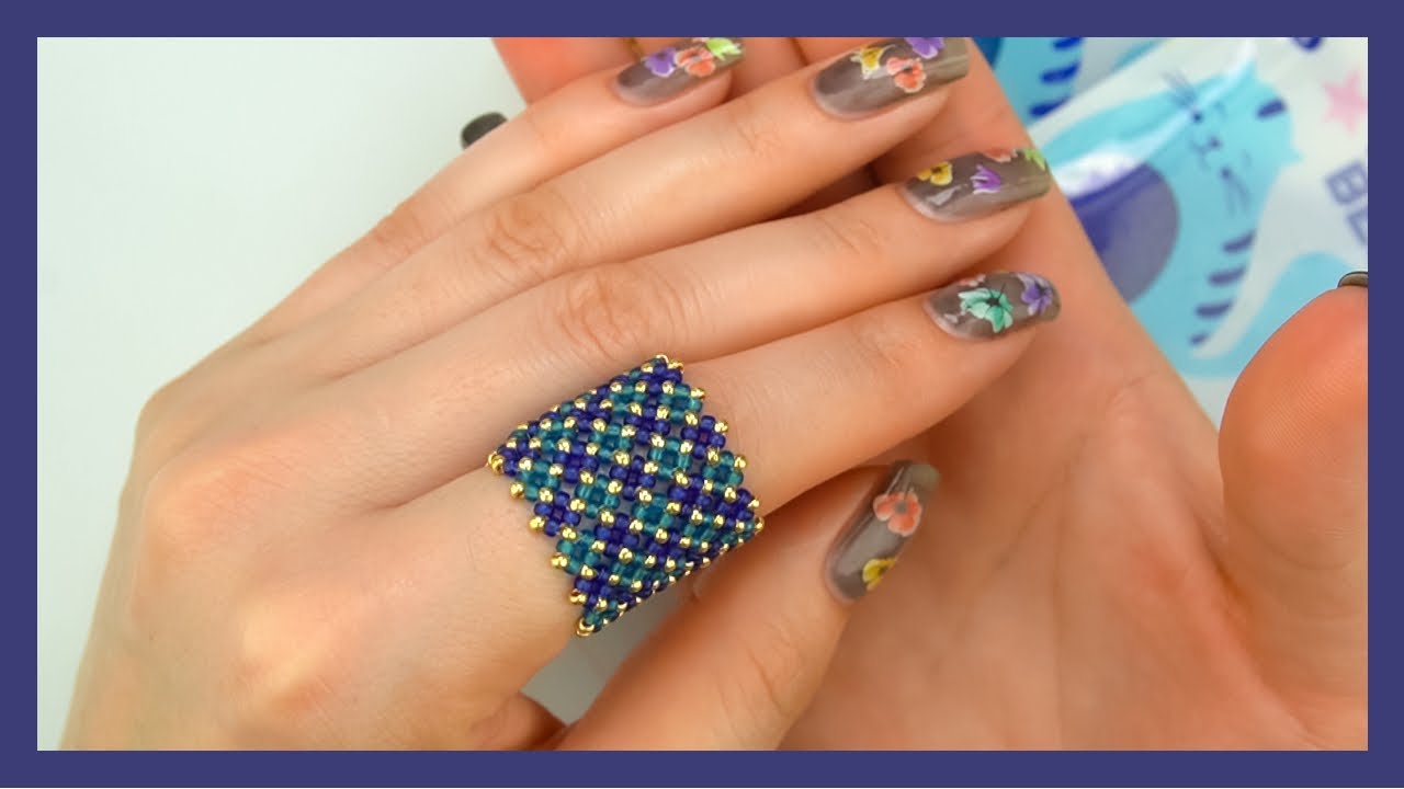 ANILLO PONDO STITCH / BEADPARK/ ANILLO DE MIYUKI REDONDO/MOSTACILLAS