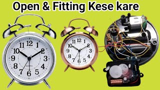 Twin bell table alarm clock open and fitting | Alarm table clock | mini alarm table clock