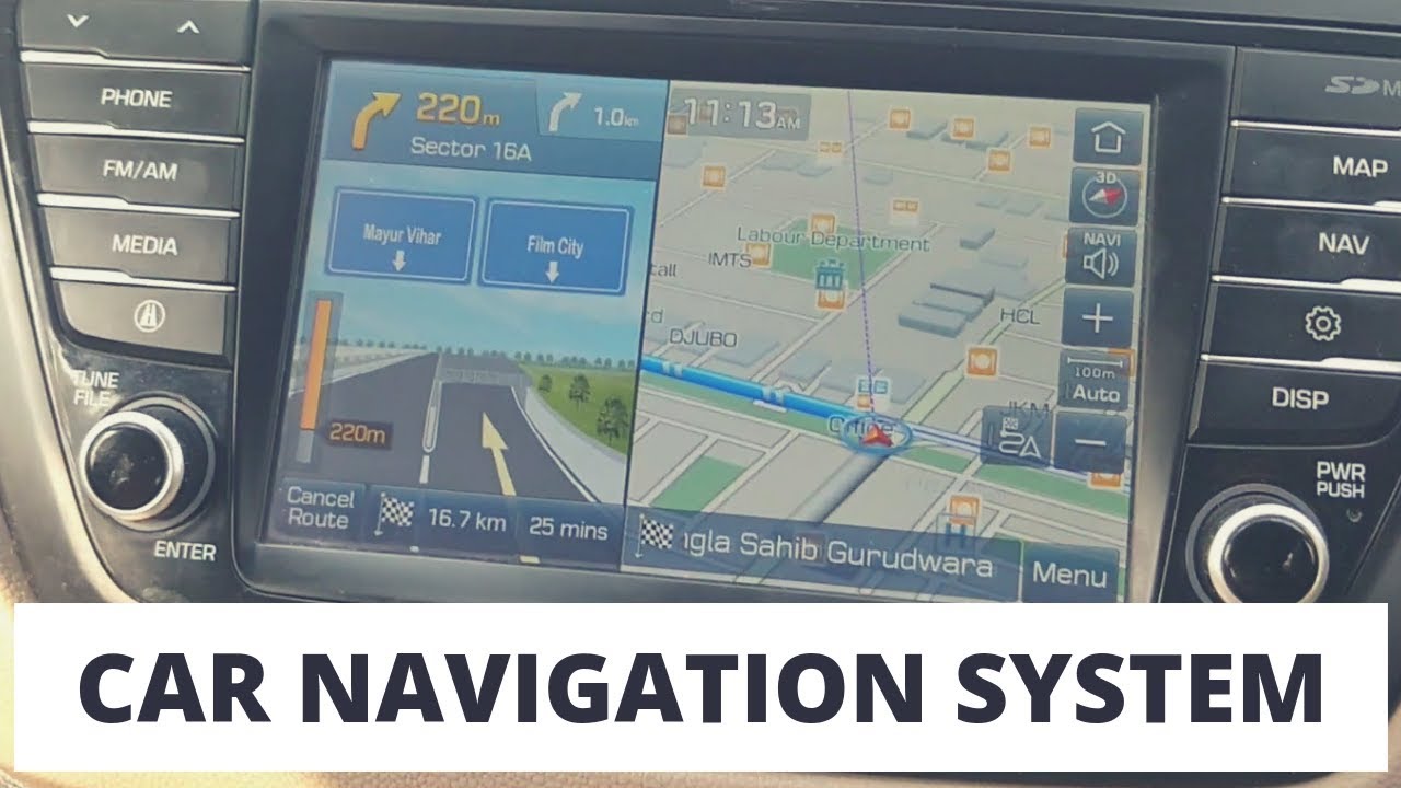 How to use Navigation in your Car? Hyundai i20 Navigation | कार नेविगेशन उपयोग - YouTube